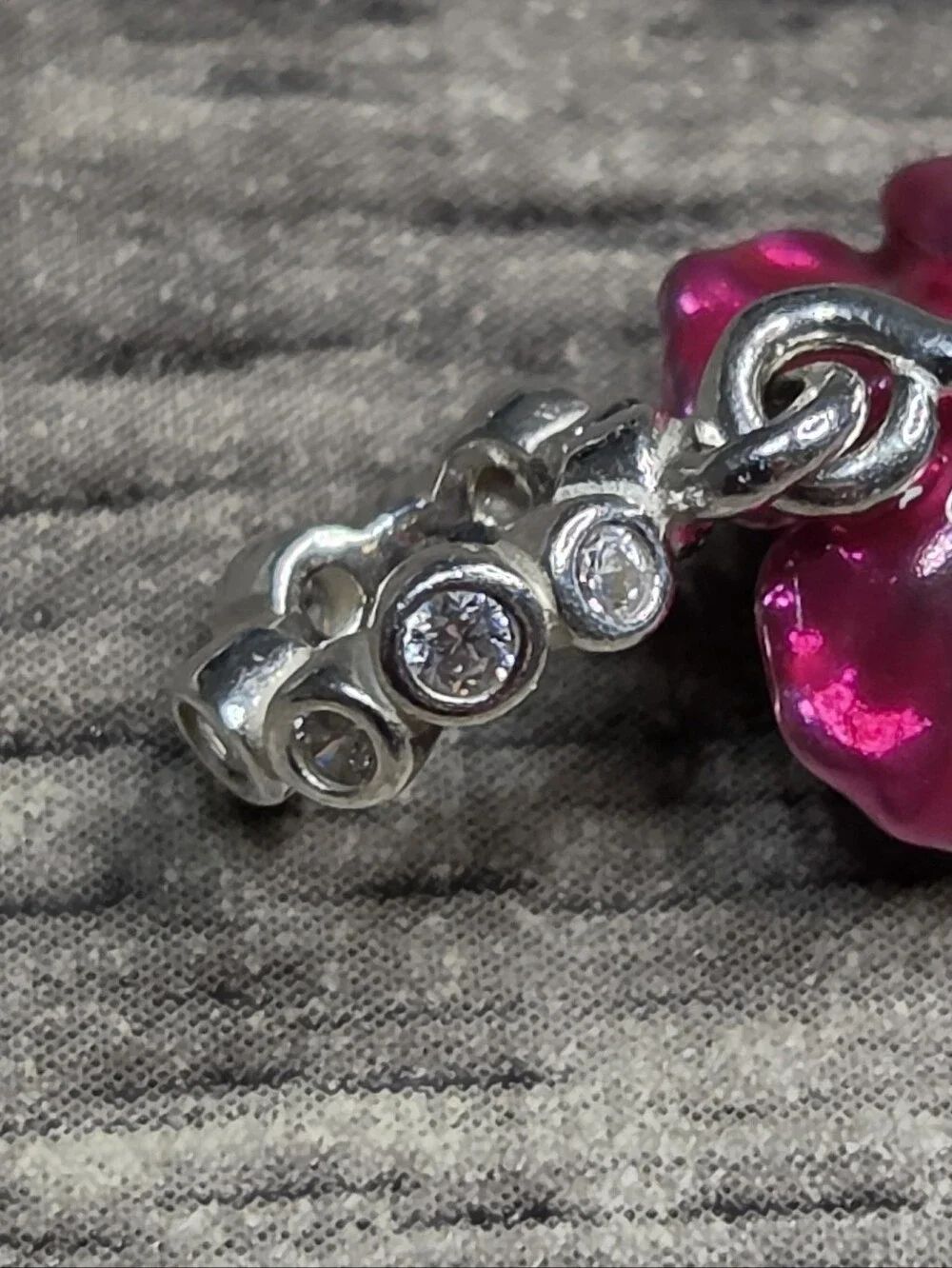 Authentic Pandora Hibiscus Dangle Charm Sterling silver